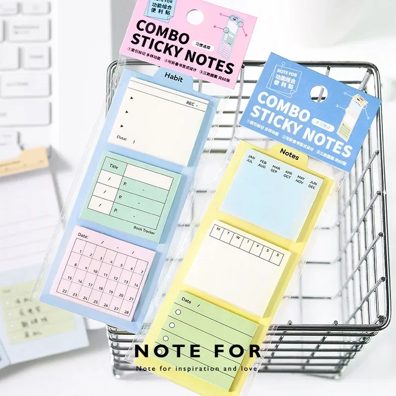 Simple Combination of Sticky Notes, Planning in Progress, Simple Handbook Memo List, Planning Study Notes Office Accessories