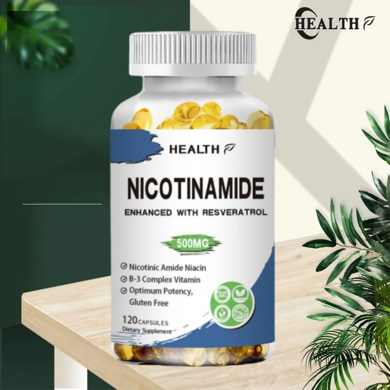 Hot Selling Nicotinamide with Resveratrol - 120 Veggie Capsules Supplement Pills to Support NAD, Skin Cell Health & Energy