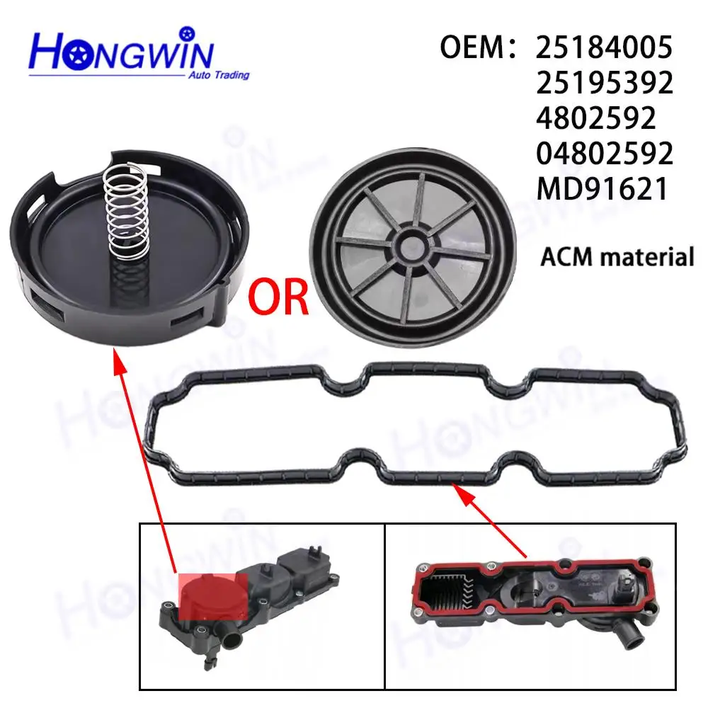 25184005 Oil Separator Diaphragm Membrane Gasket Valve Cover For Chevrolet Captiva C100 C140 2.2 J300 2.0 25195392 4802592