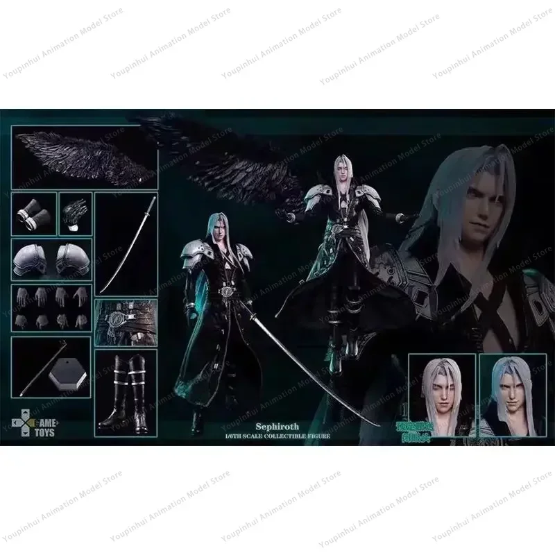 In Stock Original Gametoys GT-003 1/6 Male Soldier One-Winged Angel Sephiroth About 34CM Full Set 12 Action Figures Model Toys