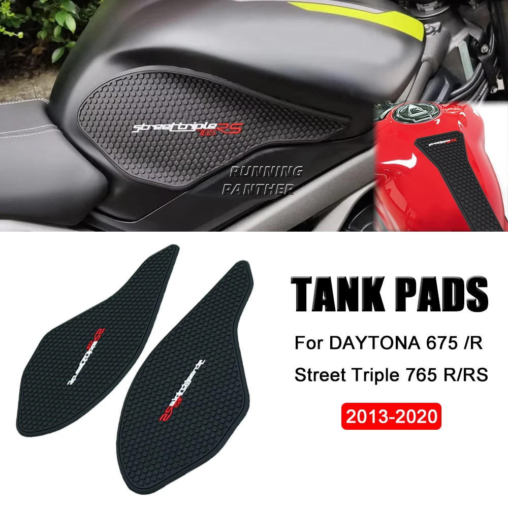 

Moto Gymkhana Anti-slip Side Gas Knee Grip Traction Pads For DAYTONA 675 /R 2013-2016 For Street Triple 765 R/RS 2013 - 2020