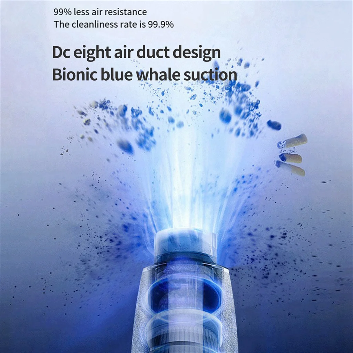 Ручной пылесос беспроводной перезаряжаемый мини-пылесос для домашней и автомобильной уборки (черный)