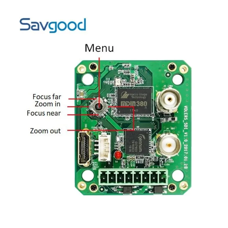 บอร์ดควบคุมสัญญาณ Savgood 3-in-1 แปลงสัญญาณ LVDS เป็น SDI H D M I CVBS รุ่น SG-TB01-3SDI สำหรับกล้องซูมดิจิตอลแบบเน็ตเวิร์ก