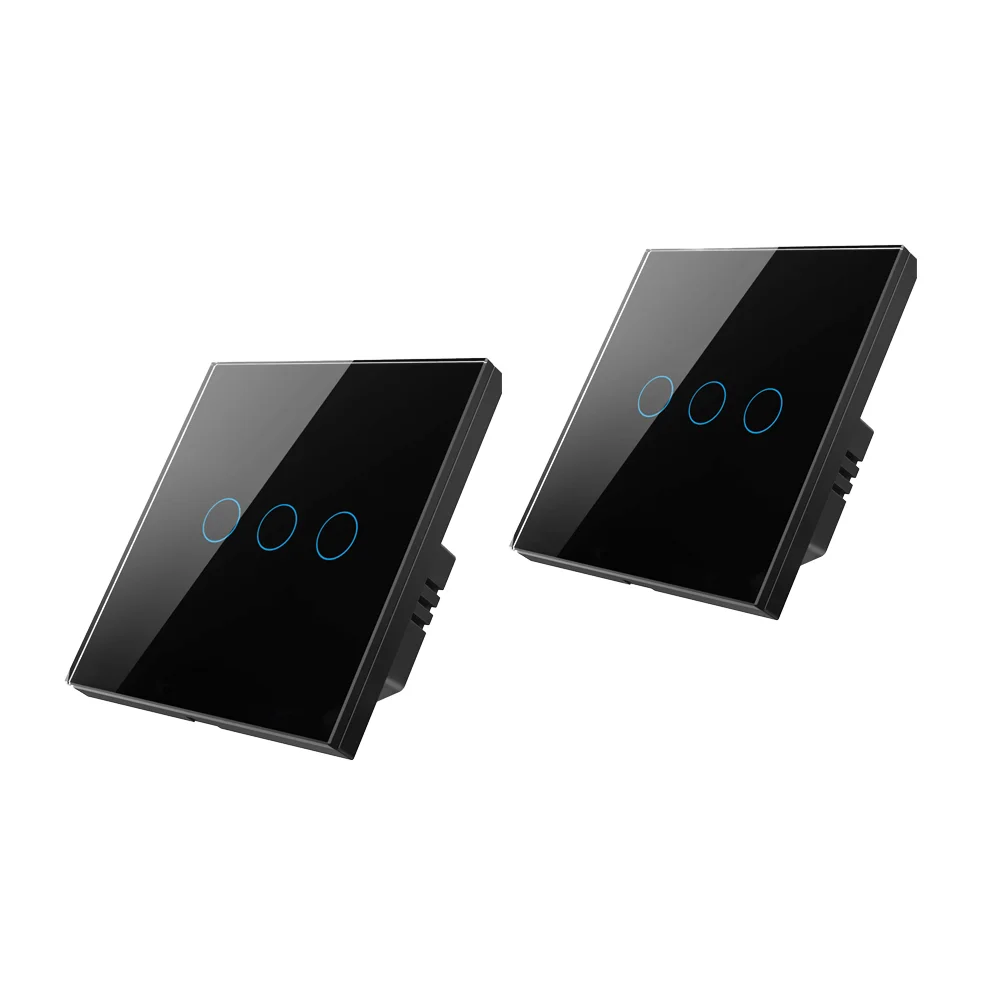 5PCS 220V WiFi 스마트 터치 벽 스위치 중성선 필요 투야 앱 음성 원격 제어 타이머 알렉사 & 구글 홈 호환 10A