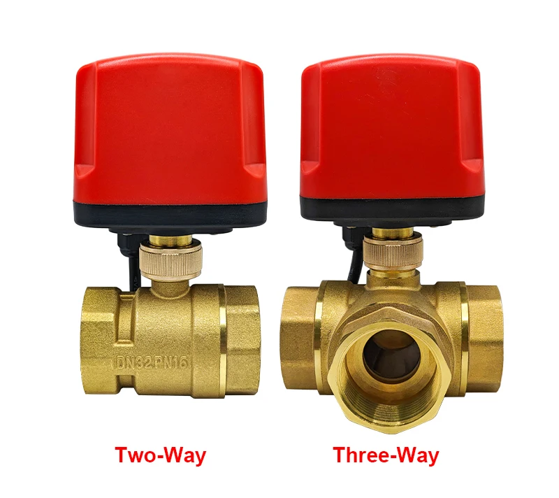 DN15-DN50 Motorisierter Kugelhahn 2-Draht/3-Draht Wasserdicht IP65 2-Wege/3-Wege Elektrische Wasserventile Innengewinde 12V 24V 220V – Detail 2