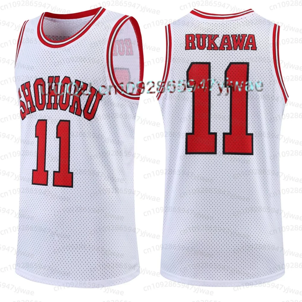Heiß begehrtes Basketballtrikot, rotes Retro-Anime-Charaktertrikot, atmungsaktives, schnell trocknendes Sport-Tanktop für Herren, Kinder-T-Shirt – Detail 6
