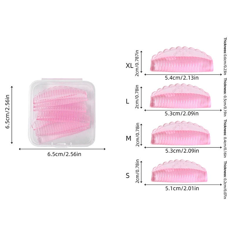 Kit de levantamiento de pestañas autoadhesivo, almohadilla de laminación de silicona, varillas para permanente de pestañas reutilizables, accesorios para rizador de pestañas 3D, 4 pares