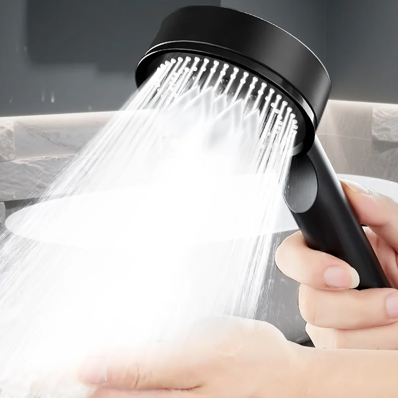 

Серая 5-режимная насадка для душа с фильтром, водосберегающий ручной душ высокого давления с фильтром, универсальная насадка для душа для спа в ванной комнате