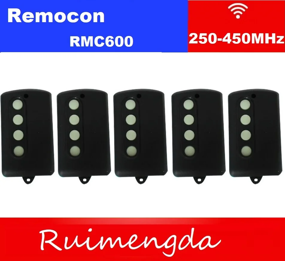 5pcs REMOCON RMC 600 RMC-600 LRT1 RMC610 Garage Remote Control Adjustable Frequency 250MHz-450MHz Garage Door Opener