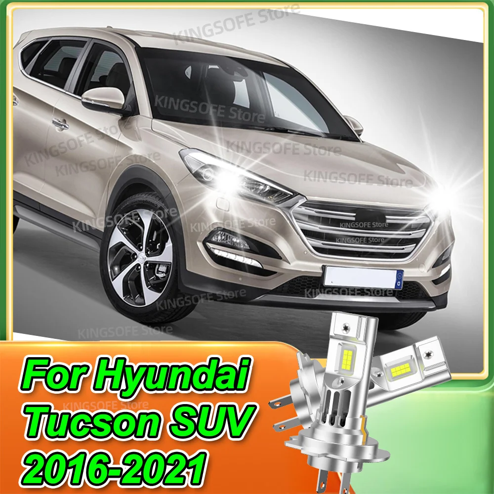 

LED Headlight Bulbs High Power Auto Lights Turbo Lamps with Fan For Hyundai Tucson SUV 2016 2017 2018 2019 2020 2021