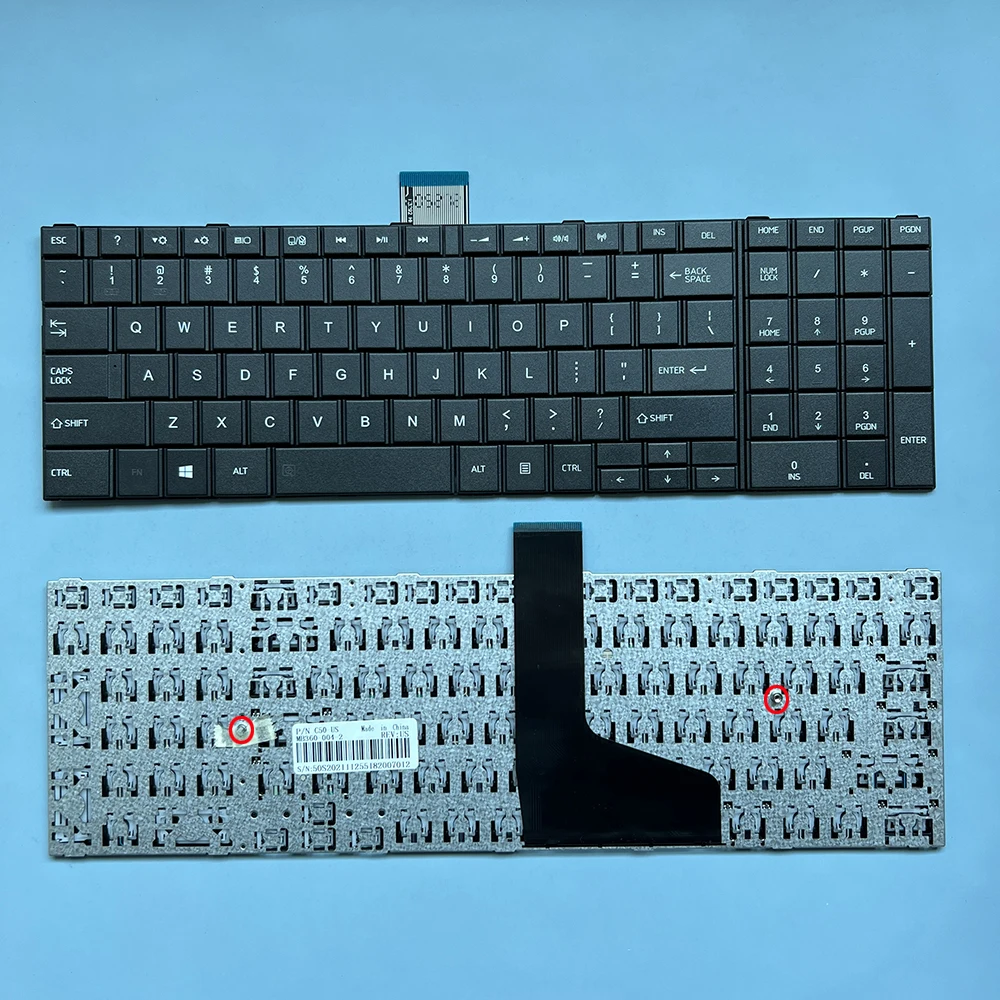C50-A US Spanish Keyboard For Toshiba Satellite C50D-A C50-A C55D-A C55-A C50D C55DT-A C55T-A C55 C55D C70 C75 Laptop NO Frame