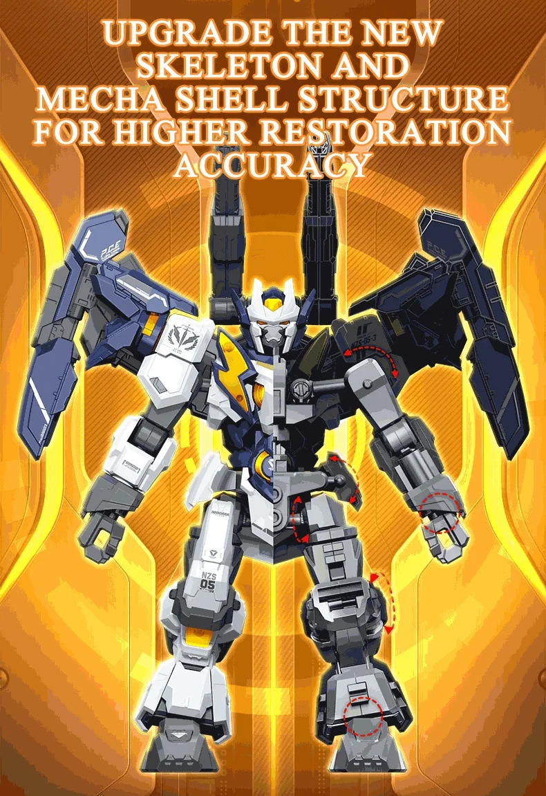 SEMBO Hemoxian Beweglicher Mecha-Bausatz, MOC-Actionfigur, Robotermodell, Bausteine, Blindbox-Spielzeug, Weihnachtsgeschenke – Detail 13