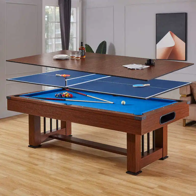 Hot-selling 7-foot High-quality 3-in-1 Multi-functional Game Table Billiard Pool Table, Table Tennis Table With Dinning Top