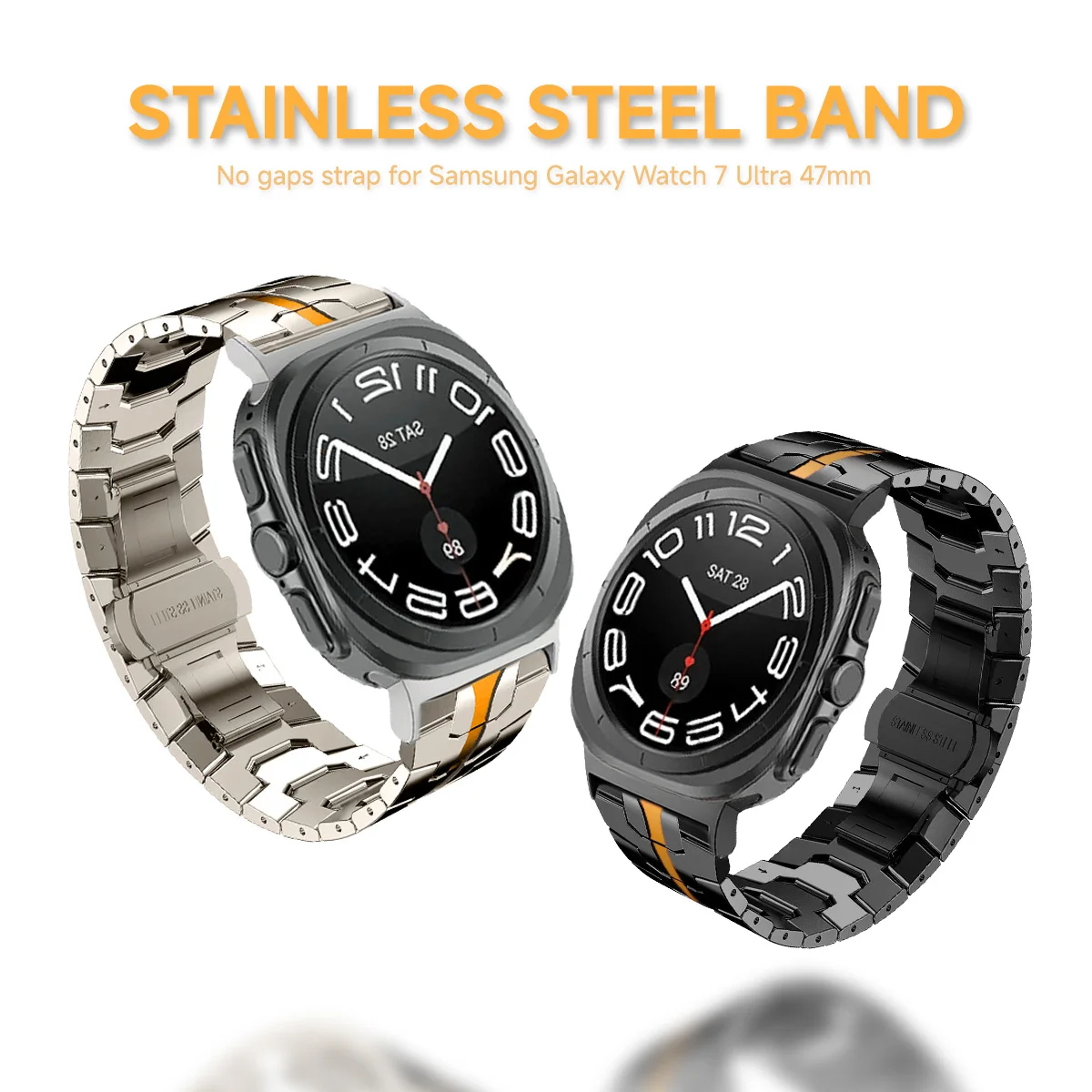 New Luxury Stainless Steel Band For Samsung Galaxy Watch 7 Ultra 47mm No Gaps Strap for galaxy 7 ULTRA 47MM Business Bracelet