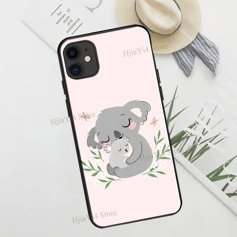 Cute Baby Sloth Case For iPhone 13 12 mini 11 14 15 16 Pro Max Plus X XR XS Max TPU Cover Coque