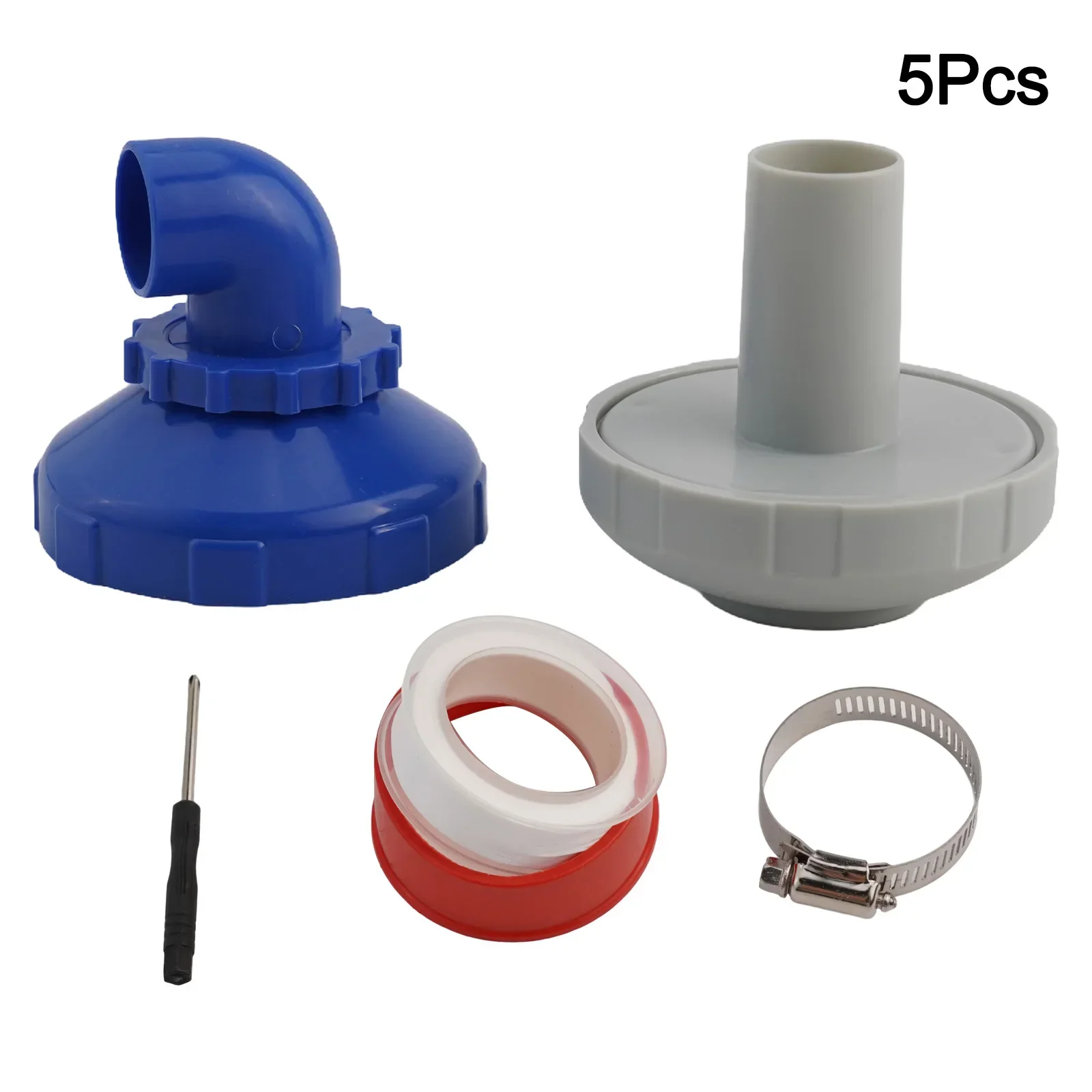 

360° Rotatable Pool Inlet Nozzle Kits For Intex 32/38mm Outlet Air Vent Swimming Pool Replace Pool Nozzle Hose Clamp Sealing Tap