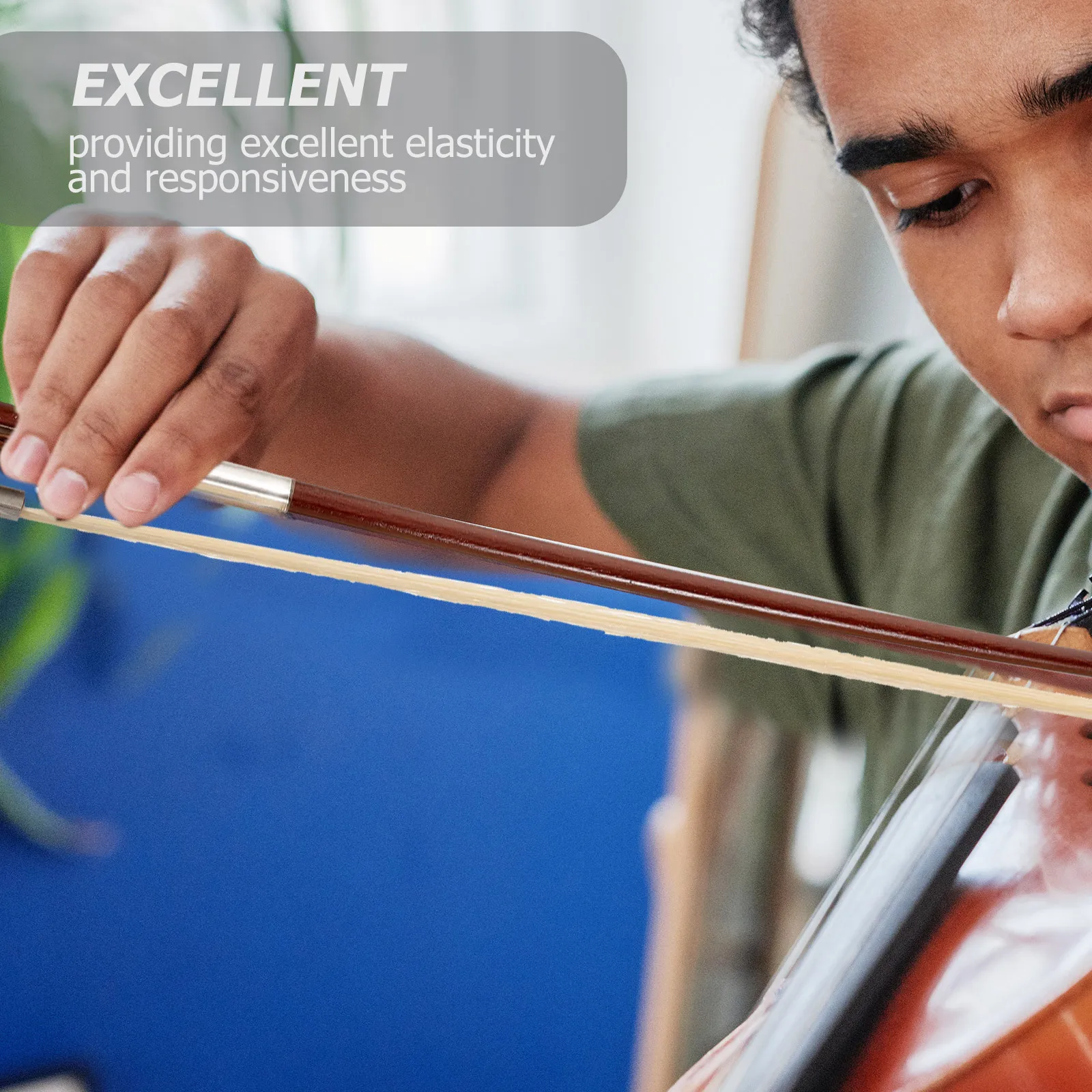 

1 8 Size Violin Bow Ebony Wood Natural Horsehair Practice Bow Beginner Instrument Accessory Musical Equipment Violin Accessory