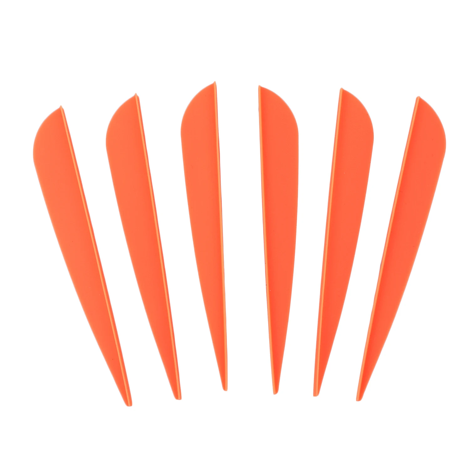 A56XQ Arrows Vanes 4 Inch Plastic Feather Fletching for DIY Archery Arrows 50 Pack(Orange)