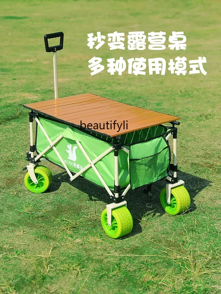 FG10Camp Camper Push up Tank Wheel Picnic Oversized Outdoor Camping Foldable Hand Pull Portable