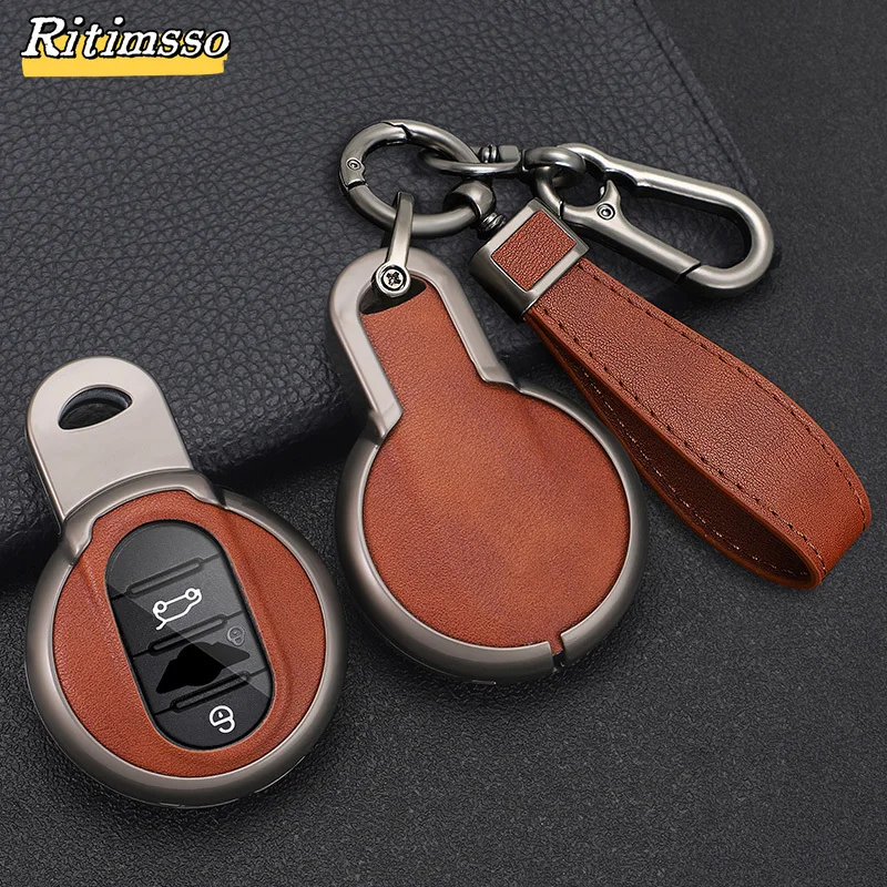 New Metal Car Key Case Cover Shell Protection For BMW Mini COOPERS COUNTRYMAN ONE JCW CLUBMAN F56 F55 F54 F57 F60 R60 S Roadster