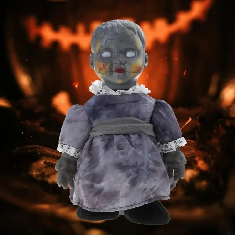 95e Electric Ghostdoll Creepywalking Doll Toy Toy Novidade Gadget Halloween Props Horror Doll Haunted Room Decoration