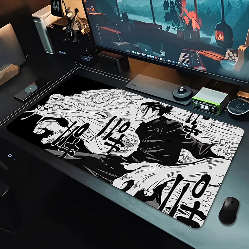 

Hot Sale anime Mouse Pad J-jujutsu Kaisen Geto Large E-sports Gaming Desk Mat Game Computer Keyboard Pad Natural Rubber Mausepad