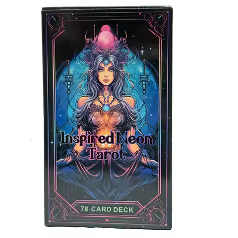 10.3x6cm Inspired Neon Tarot Cards for Family Party High Quality Fortune Telling Divination Tarot Deck 78 Cards Deck Game