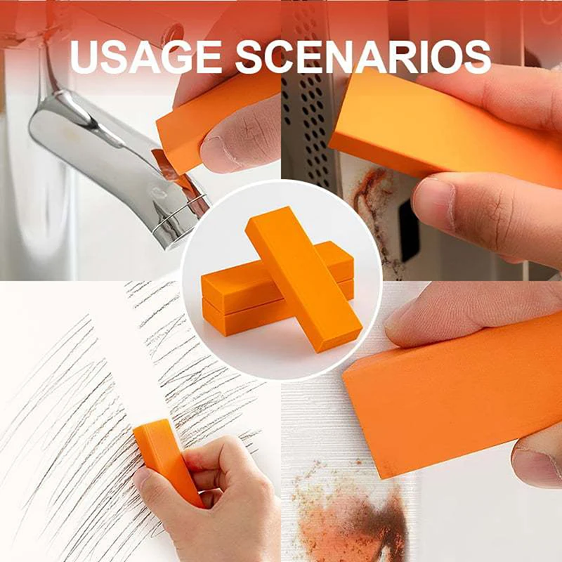 1pcs Limescale Eraser Bathroom Glass Wiper Reusable Cleaner Rubber Stick Rust Remover Household Kitchen Home Cleaning Tool Brush