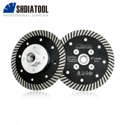 SHDIATOOL 2pcs M14 Dia 105/115/125mm Diamond Hot Pressed Narrow Turbo Blade Cutting Disc For Granite Marble Concrete Masonry