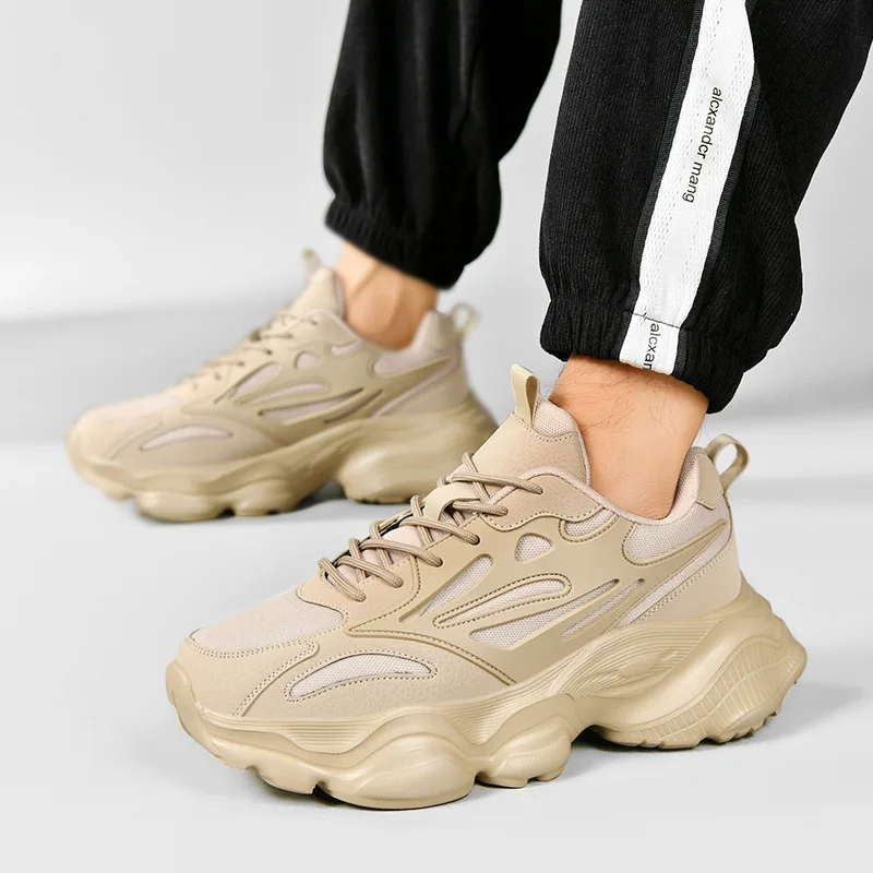

New Casual Men's Sneakers High Elasticity Running Shoes Men Breathable And Non Slip Sports Shoes Trendy Outdoor Walking Shoes