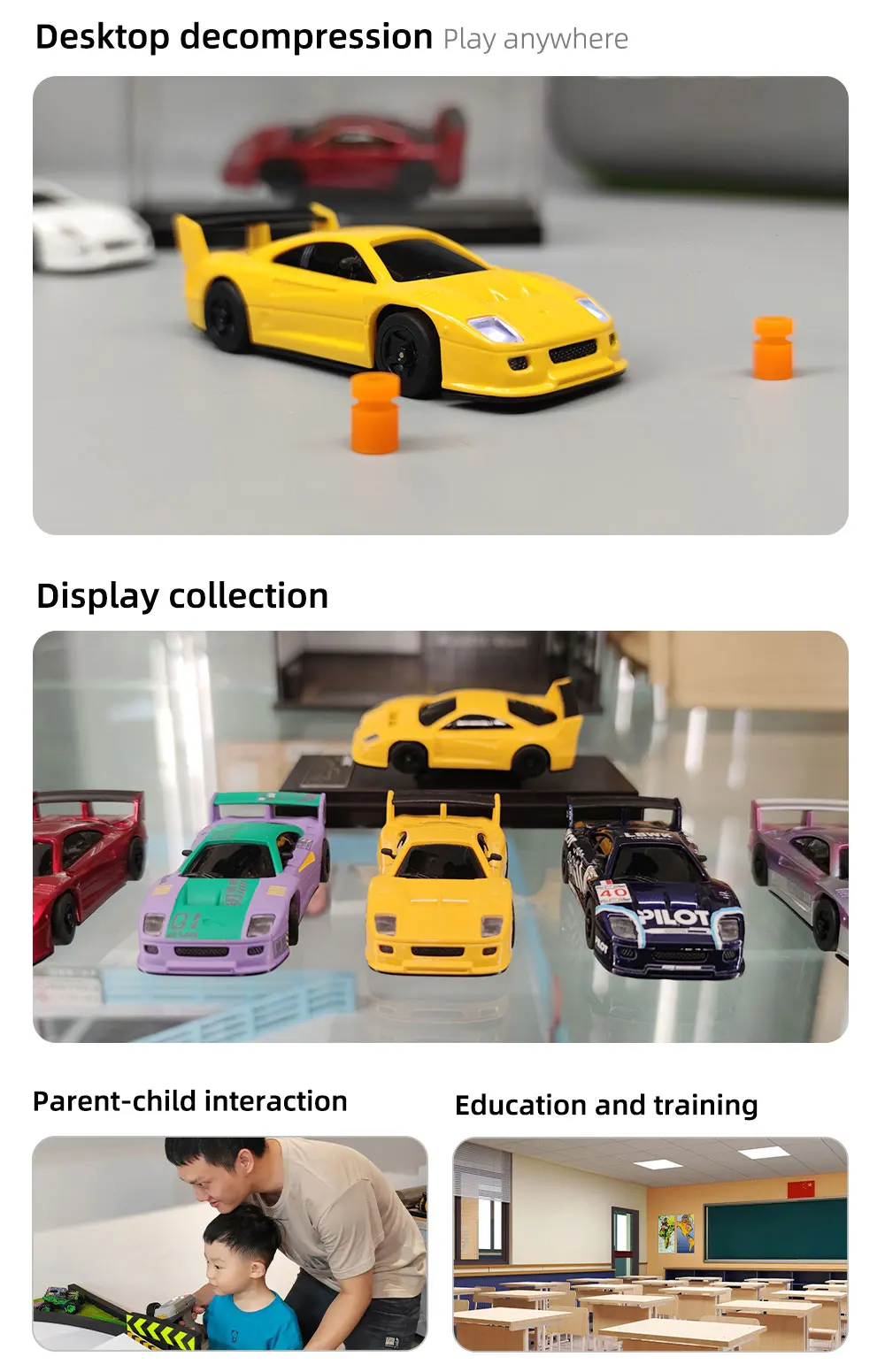 LDARC S100 1:64 1/64 RC Mini Fahrzeug/Rennwagen, CT03 2,4 GHz 10CH Fernbedienung Erwachsene Kinder Spielzeug Geschenk – Detail 9