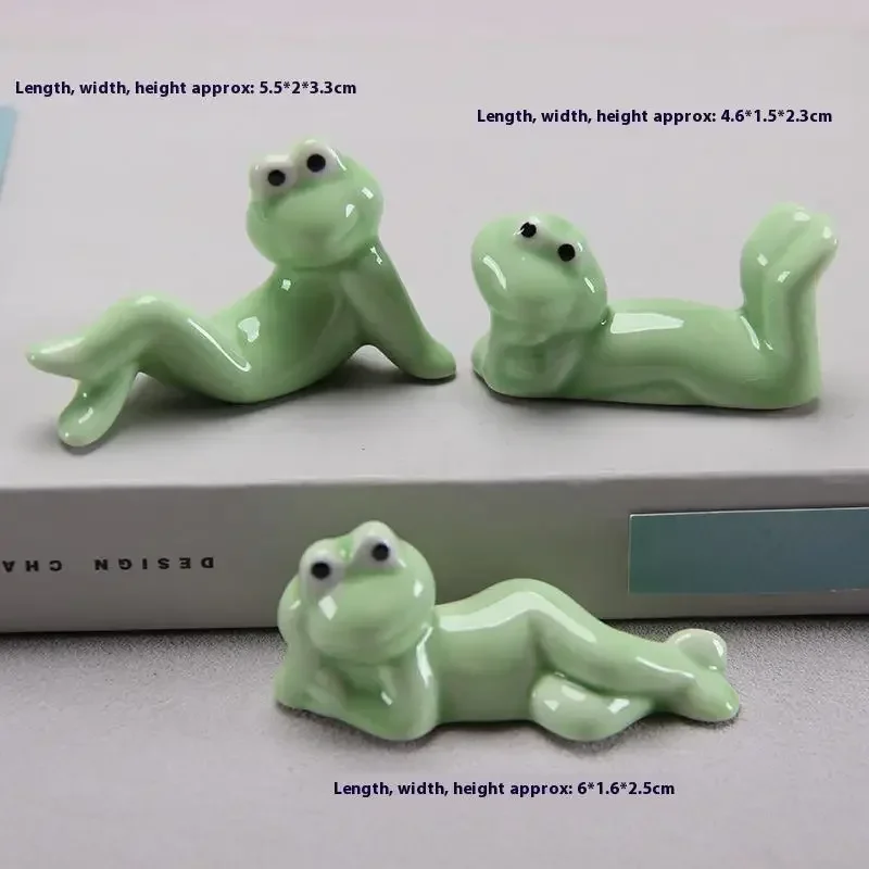 1Pcs Spoon Fork Rest Tableware Restaurant Utensil Creative Ceramic Funny Frog Chopstick Holder Cutlery Stand Kitchen Tools