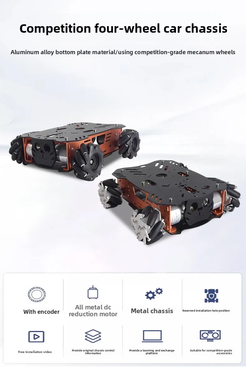 Picture 7: Mecanum Wheel Smart Metal Chassis with Encoder Motors, for Arduino Robot Car Development and DIY Projects