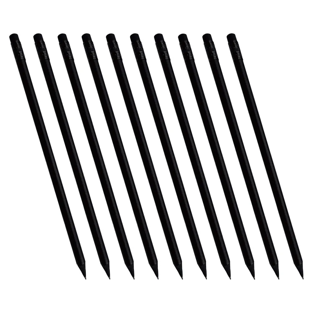 

Набор из 10 черных карандашей для скетчинга и рисования, стираемые, с гладким письмом, портативные, с удобным захватом, для школы, офиса, художественных проектов, повседневного использования