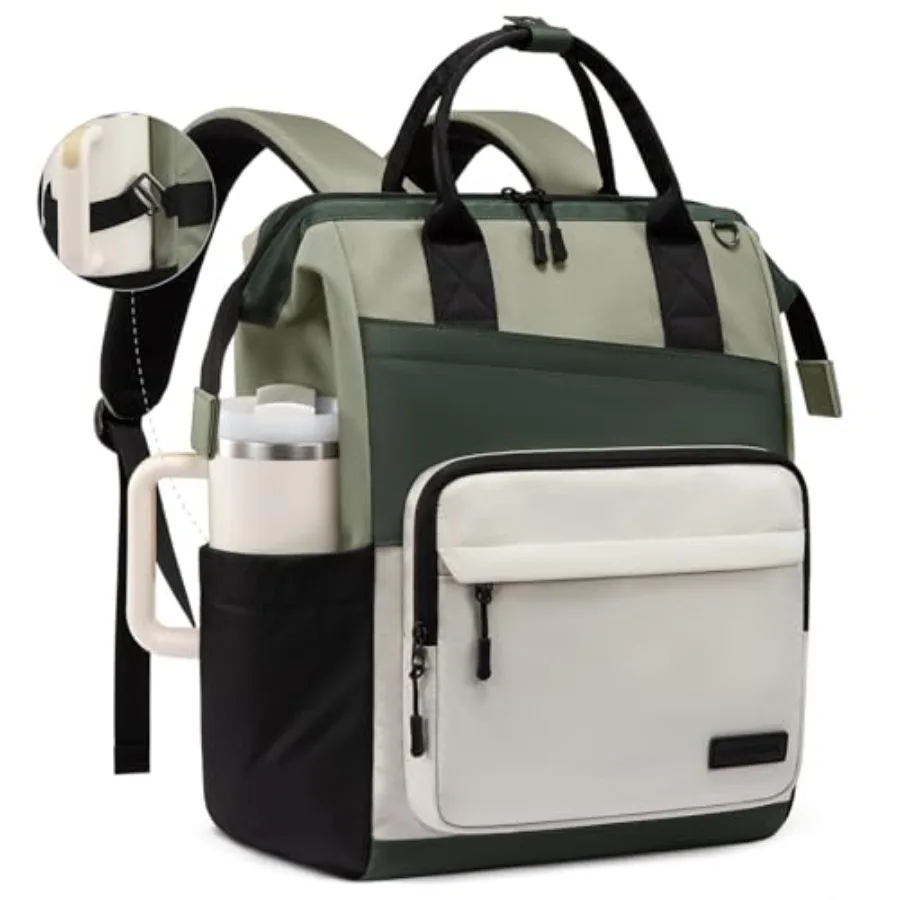 

Laptop Backpack for Women, 17 Inch Travel Backpack for Work College Business, Water Resistant Teacher Nurse Bag with Large Capa