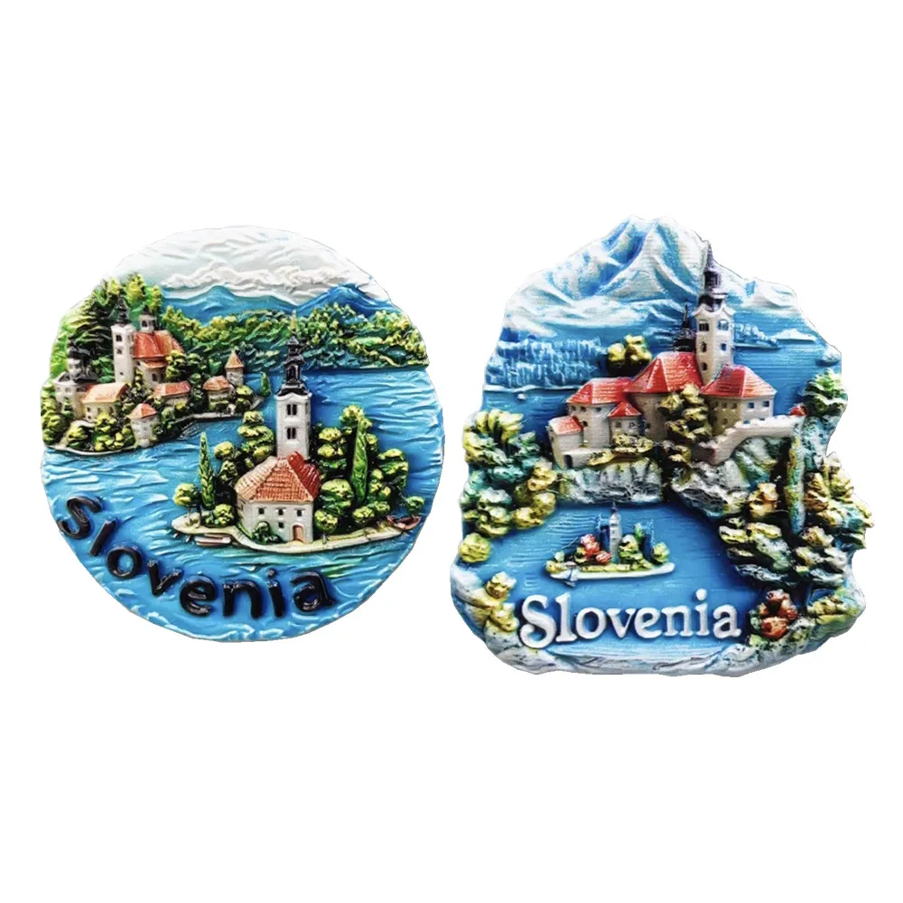Europa Słowenia Żywica 3D Magnesy na lodówkę Turystyka Pamiątka Naklejka na lodówkę Rękodzieło Dekoracja prezentów