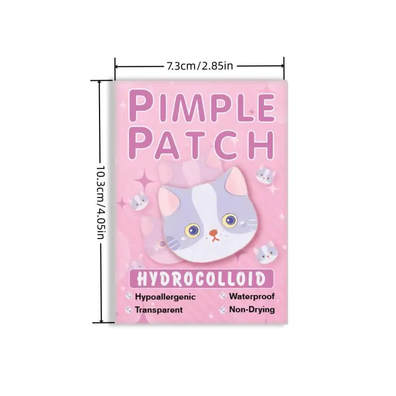 600 Pcs Acne Patches Cat Shaped Acne Treatment Sticker Colorful Acne Cover Removal Pimple Patch Anti-Acne Hydrocolloid Sticker view 6