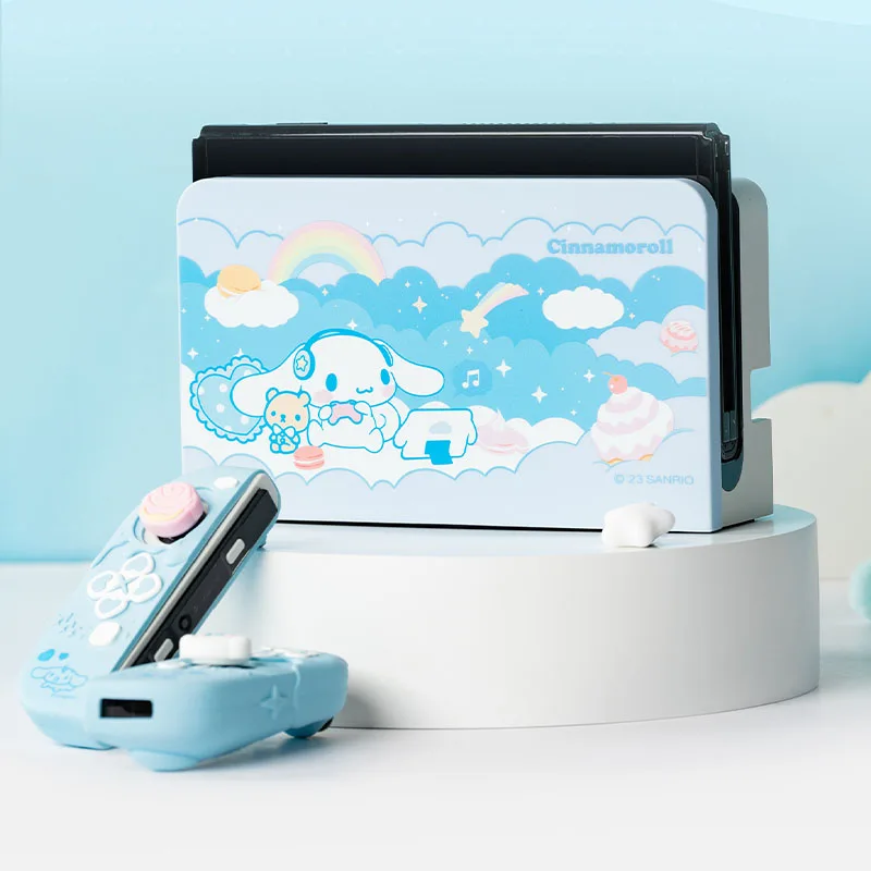 Nuovo Kawaii Sanrioed Cinnamoroll Pochacco Anime Figura Interruttore Ns/oled Base Custodia protettiva Squisito Accessori digitali Regalo