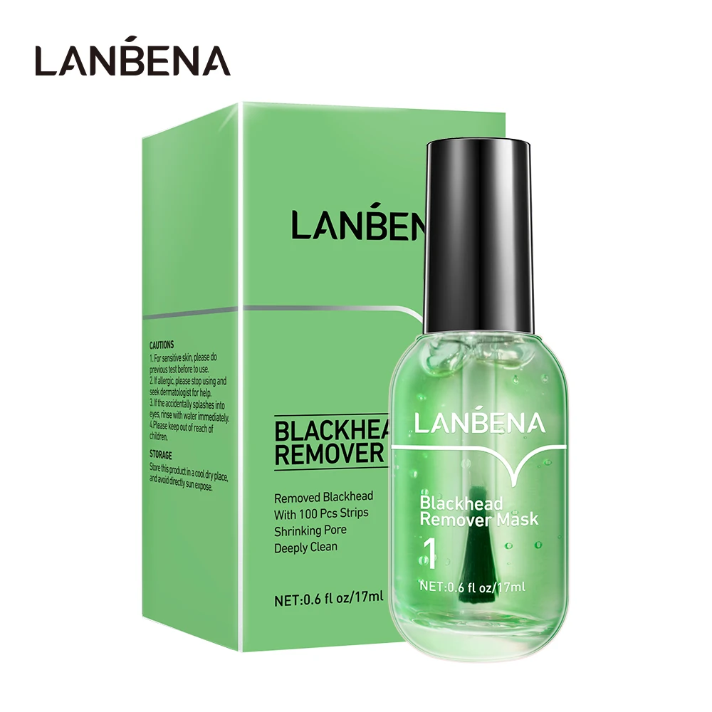 LANBENA Blackhead Remover Mask Serum  Shrink Pores Acne Treatment Deep Cleaning Essence Purifying Smooth Skin Care 100pcs Paper