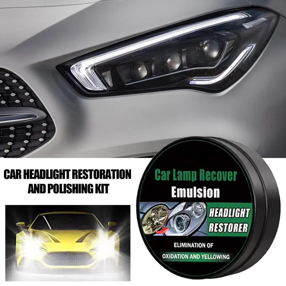 

Car Headlight Restoration Polishing Kits Headlamp Scratch Headlight Oxidation Repair Paste Liquid Polish Cleaning Remove Re T2w3