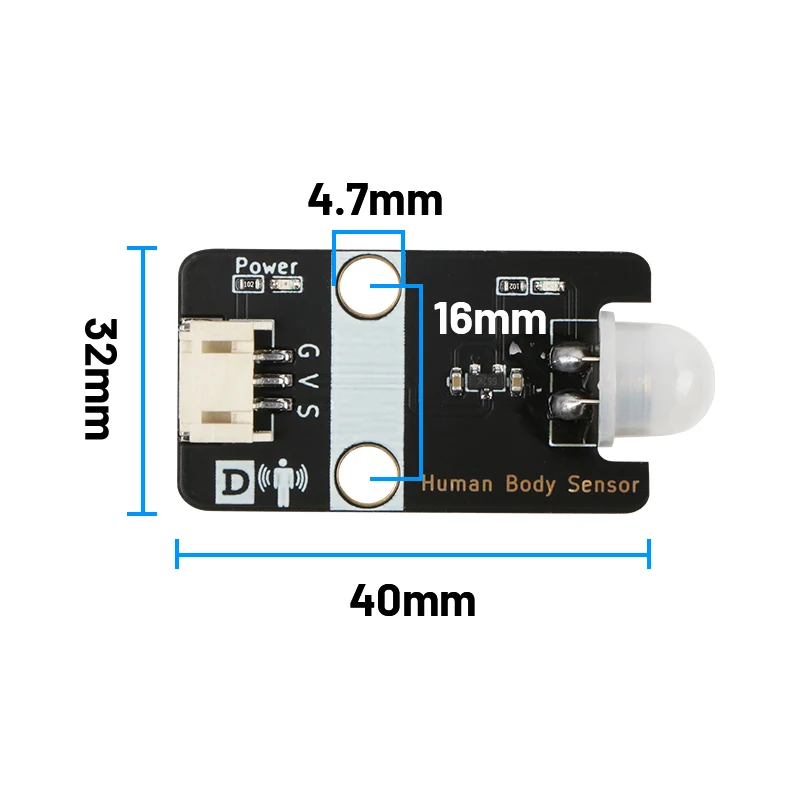 Human infrared sensor module, human infrared induction, pH 2.0 interface pyroelectric probe Applicable to arduino microbit esp32