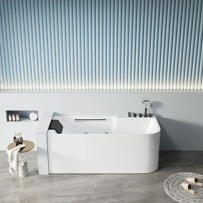 

Bathtub household small apartment special-shaped deep bubble double massage constant temperature heating adult