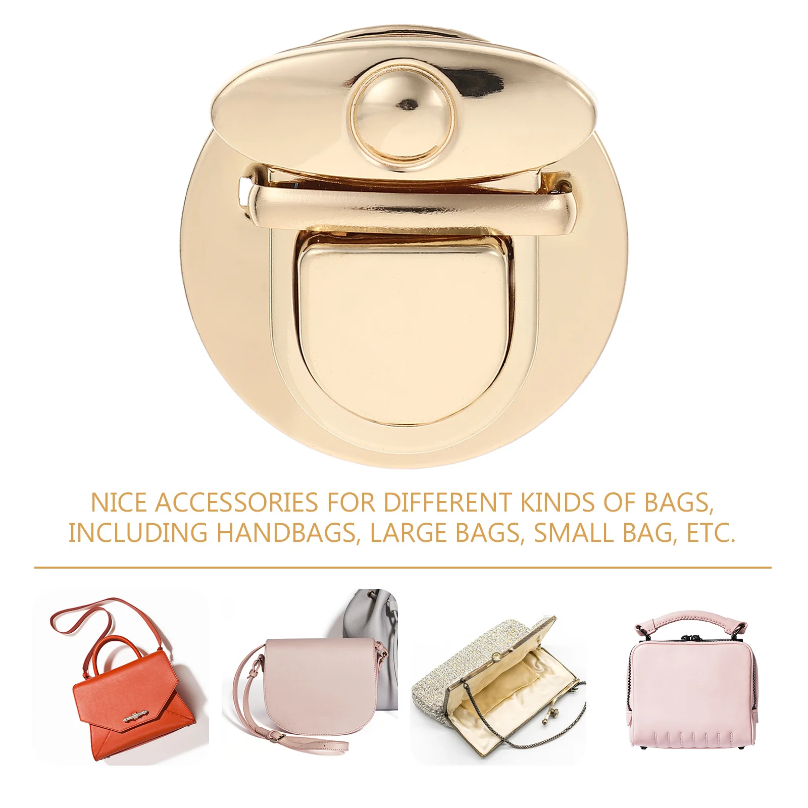 10pcs Round Insert Locks For Bags Durable Metal Press Push Buckles Diy Bag Hardware Clasps Handbag Making Accessories