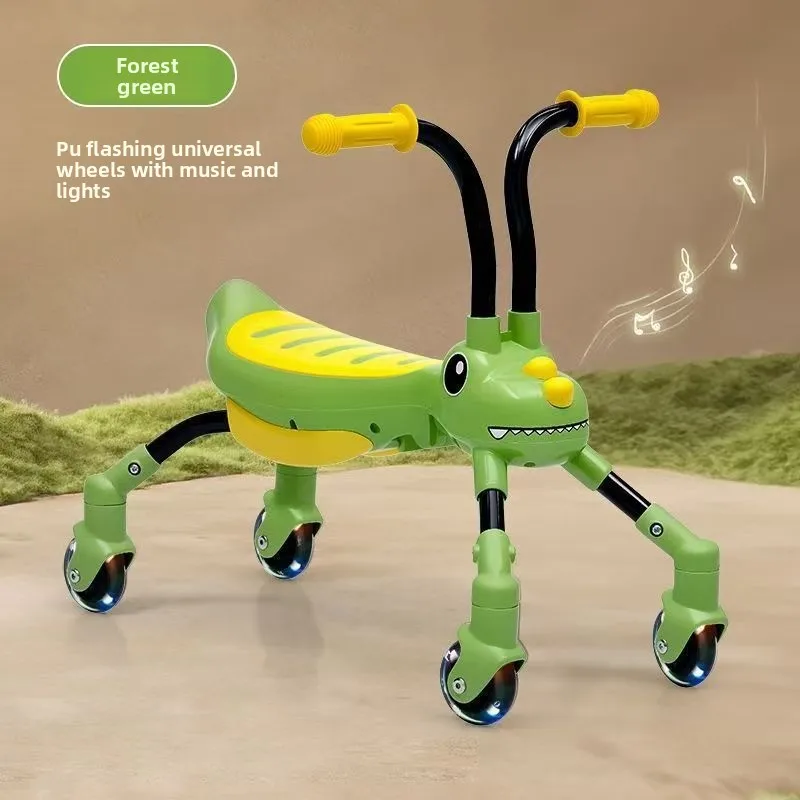 Dragonfly Folding Scooter, Yo-yo Car, Anti-rollover, Big Wheel, Mantis Car Can Sit and Ride 1-3 Years Old, Male and Female