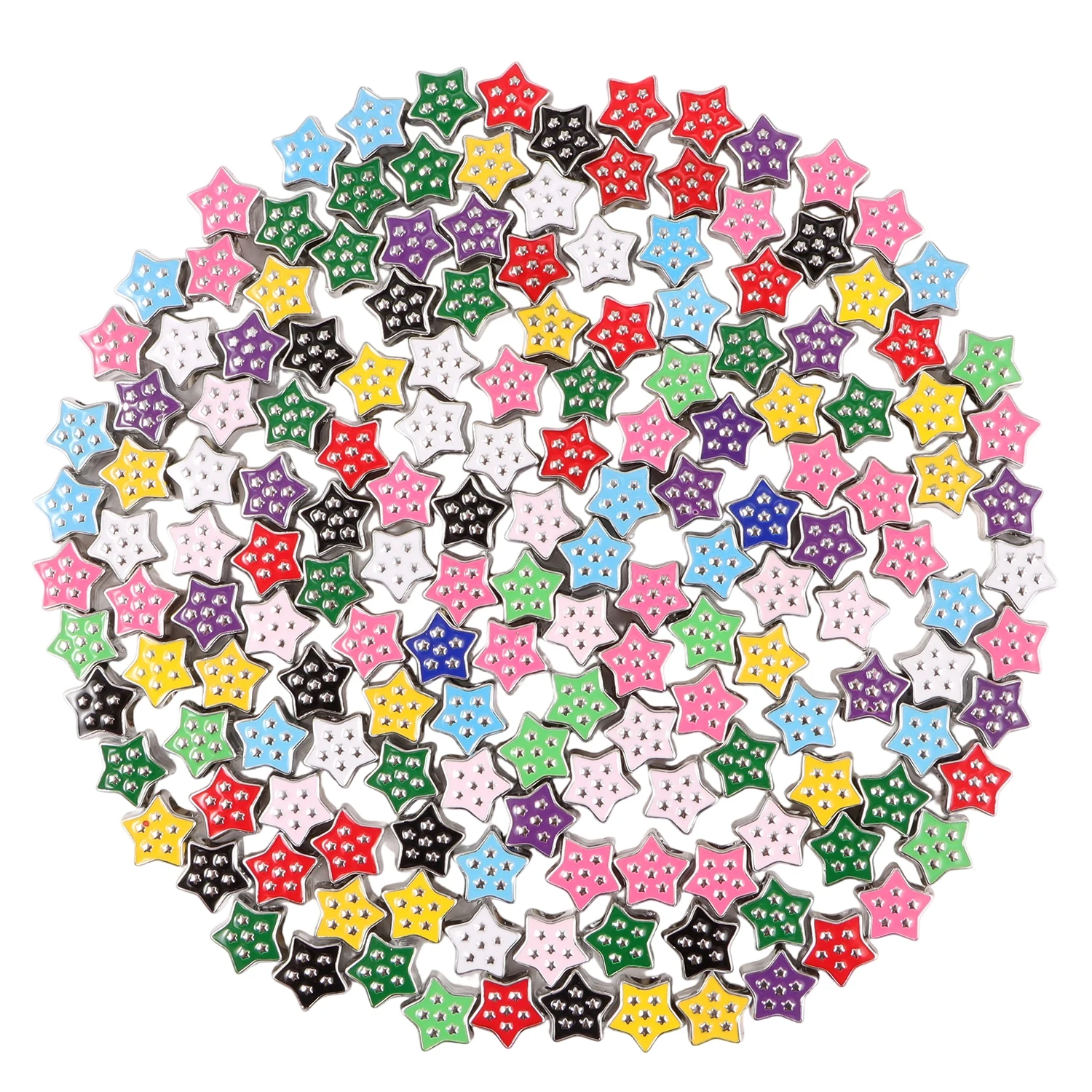 20 قطعة فراشة زهرة نجمة شجرة الحب على شكل البلاستيك مثقب ثقب كبير معزول الخرز لصنع المجوهرات Diy بها بنفسك اكسسوارات #2