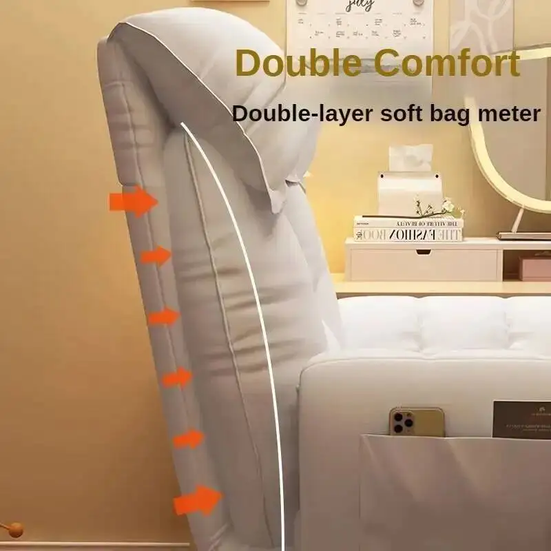 New Chair, Long Comfortable Computer for Periods of Sitting, Sofa Chair for Bedroom and Home, Reclining Backrest, Gaming Chair