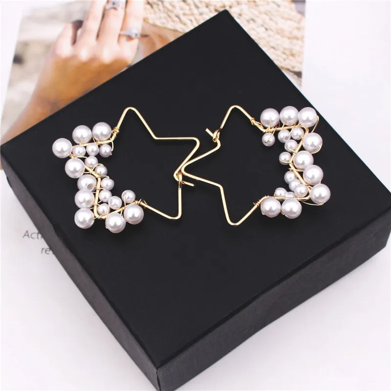 New Star Pendants Hanging Earrings Hiphop Personality Women\'s Drop Earrings for Girls korean earrings boucle oreille femme