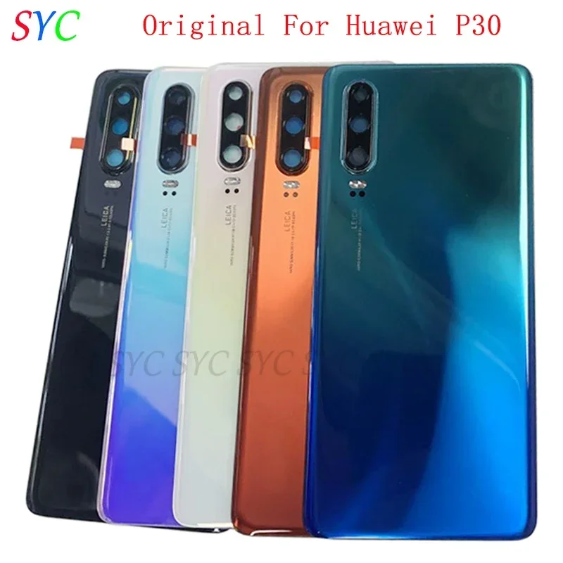 

Back Door Battery Cover Housing Case For Huawei P30 Rear Cover with Camera Lens Logo Repair Parts