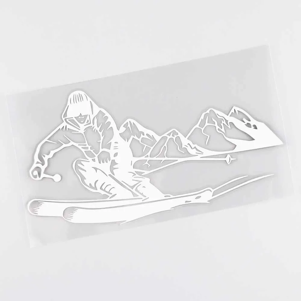 Brave Ski Adventure Stickers Decal Vinyl Black/Silver Decorative Cars 18.9*10cm