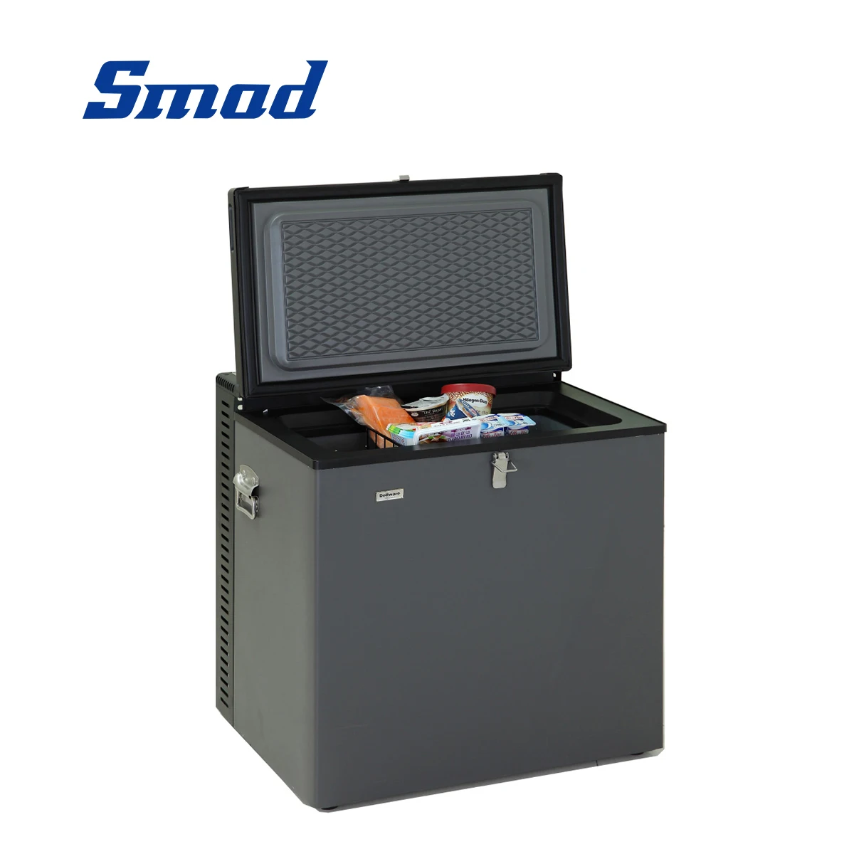 

Smad Propane Freezer Fridge 12V for RV with Lock 2.4 Cu.Ft Outdoor Camper Electric LPG AC/DC 3-way Gas Absorption Black Chest